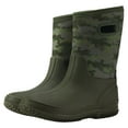 thumbnail image 5 of HISEA Kids Rain Boots, Waterproof Insulated Rubber Neoprene Boots, Olive Green, Size 2, 5 of 9