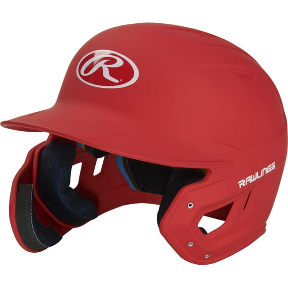 Rawlings 2022 Casque de Baseball Mat 1 Ton MACH avec Lhb ADJEXT, Senior, Mat Écarlate