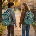 thumbnail image 3 of Chririnla Lightweight Kids Backpack for Travel Back to School, Polyester Adjustable Straps School Bag, Vintage Butterfly & Mandala Pattern, 3 of 10