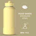 thumbnail image 6 of Hydrapeak 32oz Sport Insulated Water Bottle with Straw or Chug Lid, Leak & Spill Proof, Keeps Drinks Cold for 24 Hours, Hot for 12 Hours, Premium Stainless Steel Water Bottles (32oz, Canary), 6 of 9