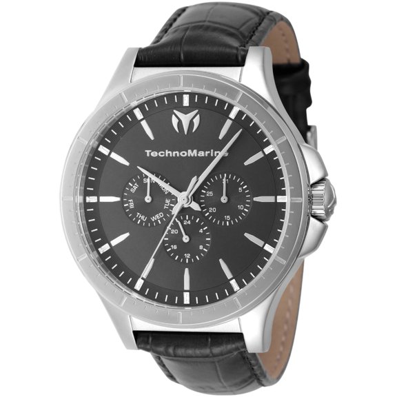 Technomarine TM-822026 Men's MoonSun Date Charcoal Dial Watch