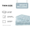 thumbnail image 5 of Comfort Spaces Twin Sheet Set, Flannel Bed Sheets Twin, 100% Cotton Bed Sheets Set with Deep Pocket, 3-Piece Snowflakes Blue, 5 of 7