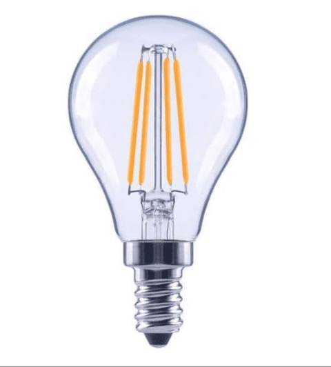 EcoSmart A15 LED Light Bulbs | Clear | Vintage Filament | 450 Lumens | 40W Equivalent | Candelabra E12 Base | Dimmable | Soft White (2700K) | Ideal for Ceiling Fans | 6-Pack