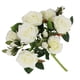 thumbnail image 5 of Ramo de rosas artificiales de 13 cabezas, simulación, decoración floral, oficina en casa, borde enrollado, flor falsa, blanco seitruly HA8260-01B, 5 of 6