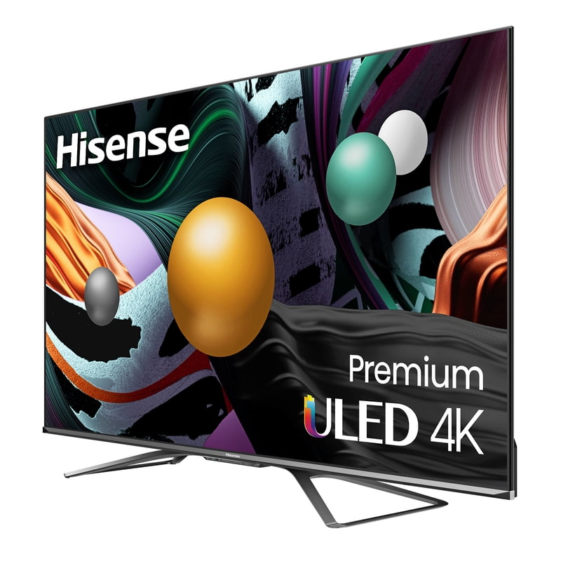 Hisense 55-inch 4K Premium HDR Dolby Vision 1500-nit Motion Rate 480 ULED Smart TV (55U8G) front and back view