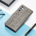 thumbnail image 6 of Allytechgroup Flip Wallet Case [Cat & Dog Cute Embossed Pattern] for Samsung Galaxy A54 5G with Card Slots Cash Holder, Magnetic Clasp Shockproof Kickstand Cover with Hand Strap, Gray, 6 of 6
