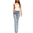 thumbnail image 2 of Tops de tubo para mujeres, tops bandeau sin tirantes, básicos sin mangas, ropa de verano para salir, talla XL, color albaricoque, 2 of 6
