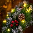 thumbnail image 5 of Qwtwty 9 ft Christmas Decorations Artificial Garland, Pre‑Lit Fake Vines Real Touch Norfolk Pine Garland for Stairs, Fireplace, Door Decorations, 5 of 8