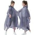thumbnail image 4 of Poncho de Pluie pour Enfants Imperméable Réutilisable Imperméable en EVA Taille Unique Manteaux de Pluie pour Enfants, 4 of 4