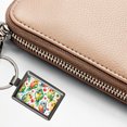 thumbnail image 5 of Cute Parrots Hearts Watercolor Metal Rectangle Keychain, 5 of 7