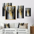 thumbnail image 4 of Designart Abstract Geometric Black And Yellow I Canvas Wall Art, 4 of 5