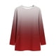thumbnail image 5 of Mujeres Manga Larga Tops Casual Gradiente Ombre Cuello Redondo Suelto Ajuste Superior con Bolsillos Suave Poliéster Otoño Primavera Suéter, 5 of 7