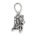 thumbnail image 2 of Sterling Silver Antiqued Leo Zodiac Pendant Charm, 2 of 5