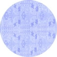thumbnail image 1 of Ahgly Company Indoor Round Abstract Blue Modern Area Rugs, 6' Round, 1 of 4