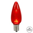 thumbnail image 2 of Vickerman C9 Transparent Plastic LED Red Dimmable Bulb, bag of 25, 2 of 3