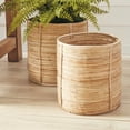 thumbnail image 4 of Cane Rattan Round Tree Baskets, Set Of 2, 4 of 4