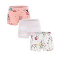 thumbnail image 2 of WIBACKER 3 Pack Girls 100% Cotton Boyshorts Panties 2-12T Kids Cartoon Boxer Shorts Underwear, 2 of 9