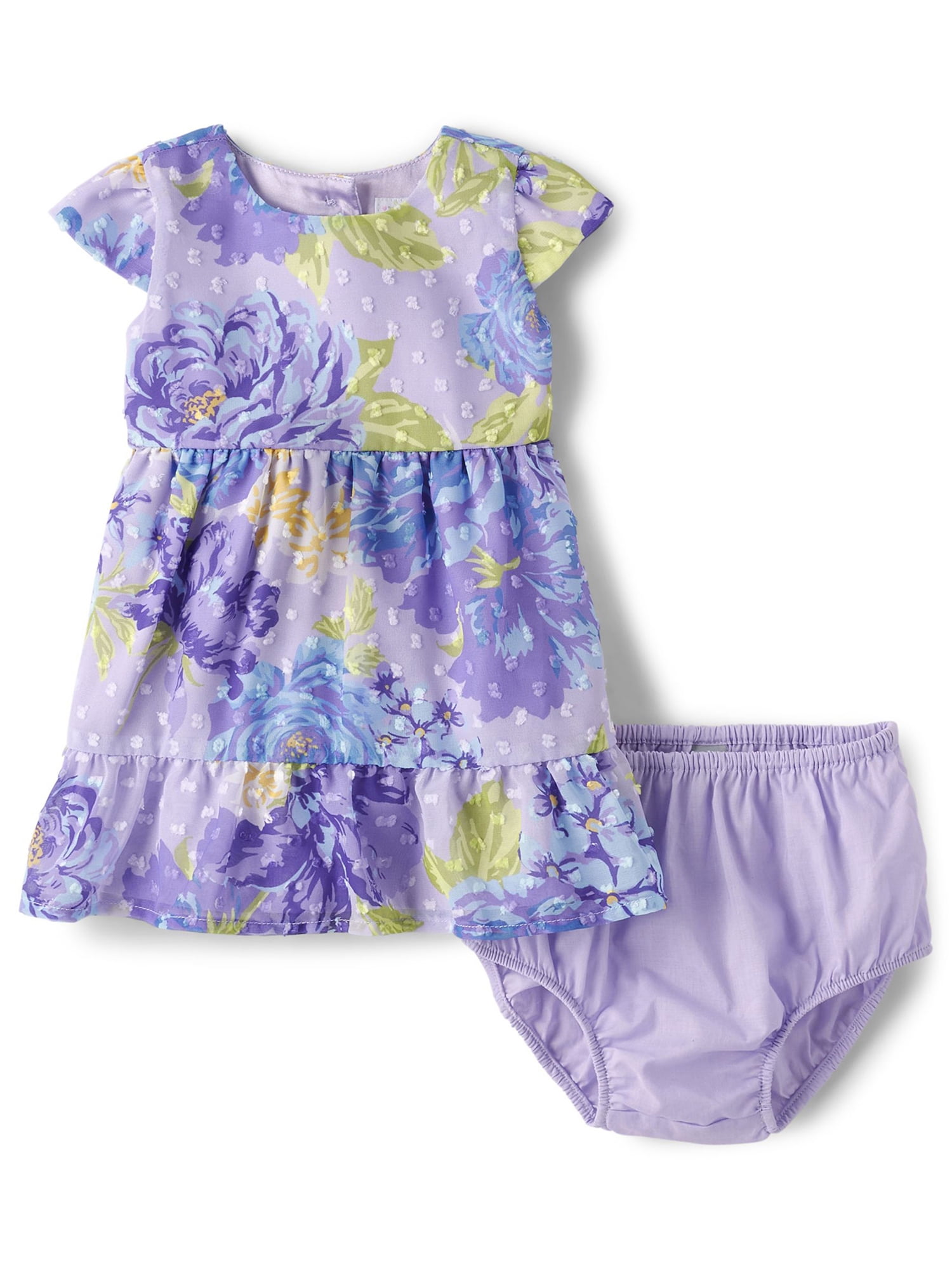 The Children's Place Baby Girl Short Sleeve Floral Dress, Sizes Newborn