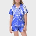 thumbnail image 4 of Gubotare Girls Pjs Pajamas Set Girls Pjs Short Sleeve 2 Piece Sleepwear Button-Down Kids Nightwear (C,Size 8-9 Years), 4 of 5