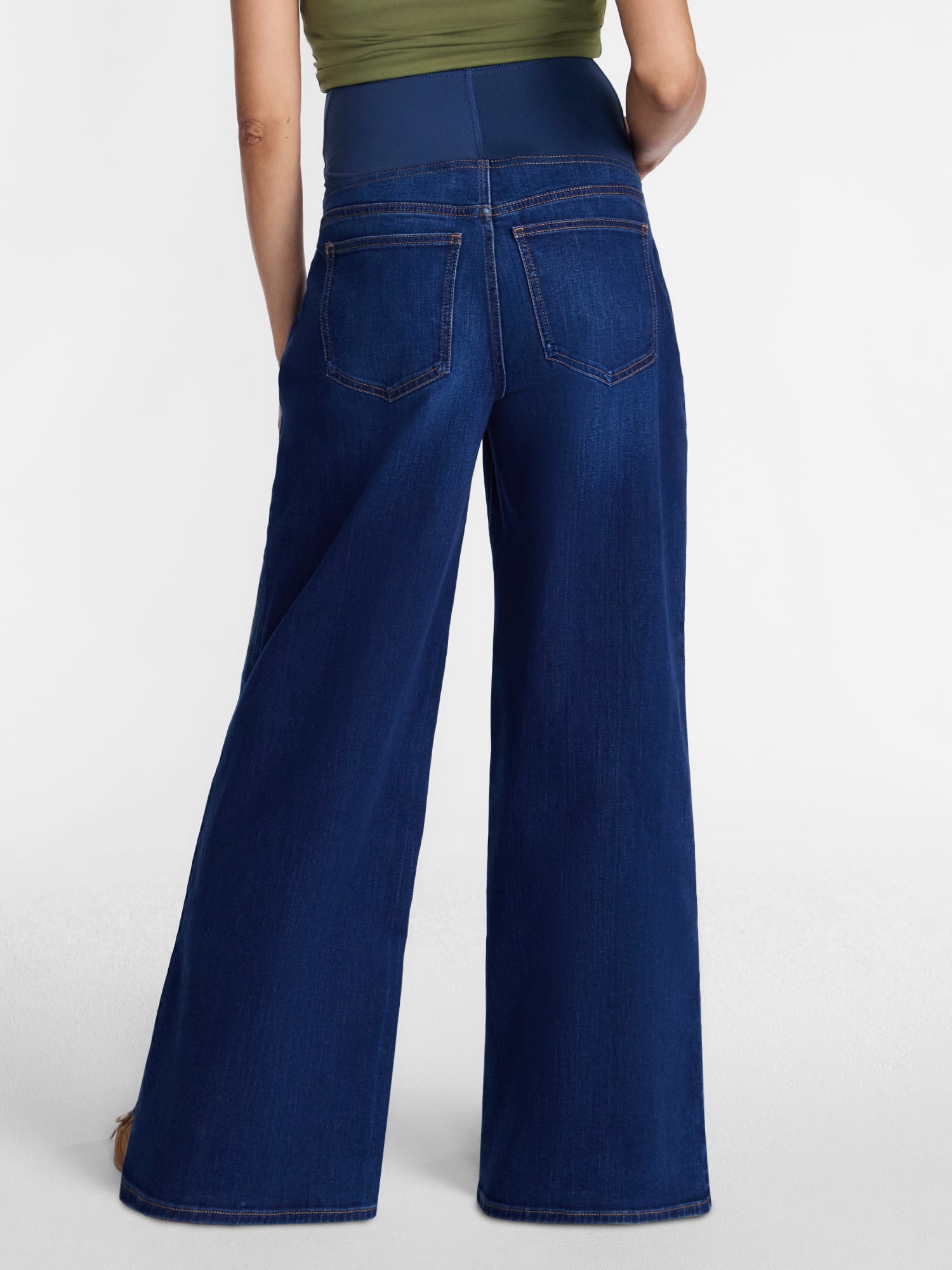 Ingrid & Isabel For Every Belly Women’s Maternity Wide Leg Jeans, 30'' Inseam, Sizes S-XXL
