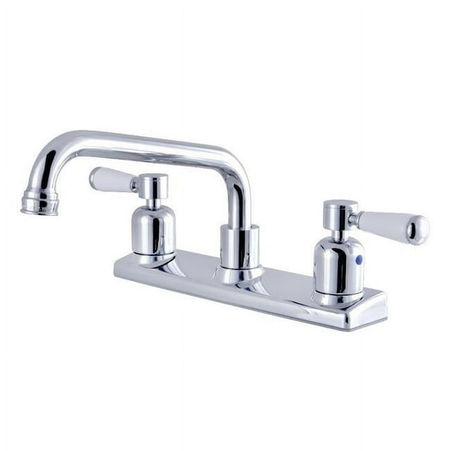 Kingston Brass FB2131DPL Robinet de Cuisine 8 Po avec Centre de Rangement et Chrome Poli