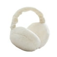 thumbnail image 2 of Huankd Winter Ear muffs Faux Fur Warm Earmuffs Cute Foldable Outdoor Ear Warmers For Women Girls White L, 2 of 9