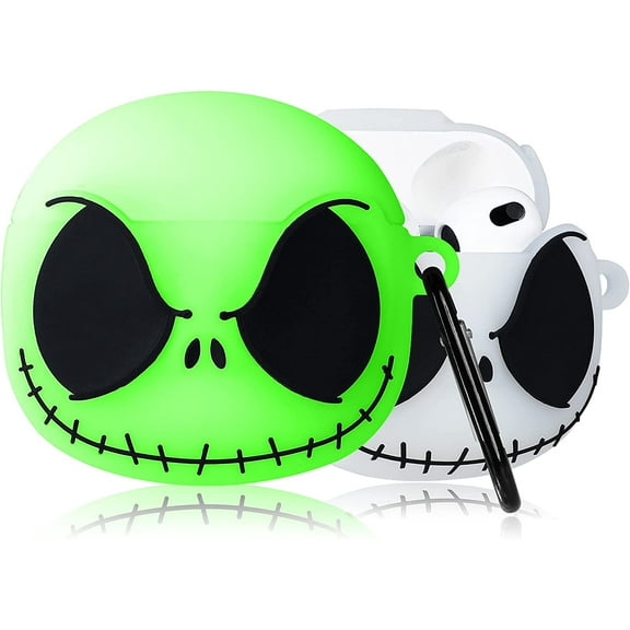 Cute Case for AirPod 3 Cartoon Character Design Funny Kawaii Fun Cool Girls Boys for Air Pods 3 3rd Generation Unique 3D Cover for Teen Kids Cases for AirPods 3 (2021) (Skull Jack)