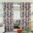 thumbnail image 2 of Best Home Fashion, Inc. Trucks Print Grommet Top Room Darkening Thermal Curtain Panels (Set of 2), 2 of 2