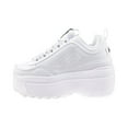 thumbnail image 4 of FILA Womens Disruptor II Wedge Sneaker White/Fila Navy/Fila Red - 5FM00704-125 WHT/FNVY/FRED, 4 of 6