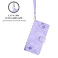 thumbnail image 4 of Tarise Phone Case for Samsung Galaxy S22 Ultra, Premium PU Leather Card Holder Wrist Strap Magnetic Closure Flip Stand Function TPU Interior Book Cover for Samsung S22 Ultra 5G Wallet Case, Purple, 4 of 7