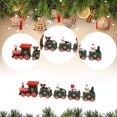 thumbnail image 3 of Tren de Navidad pintado de madera decoración navideña juguetes de regalo para niños, mini adornos para regalo de Festival, 3 of 5