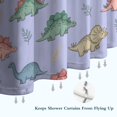 thumbnail image 6 of Purple Background Dinosaur Pattern Shower Curtain 72"x72" ,Bathroom Decorative Shower Curtains Set with 12 Hooks,Modern Waterproof Washable Shower Curtain, 6 of 6
