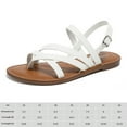 thumbnail image 2 of Sandalias de tiras informales, cómodas y con tiras en el tobillo para mujer, sandalias planas ajustables de verano con tiras y punta abierta, estilo pescador, 2 of 7