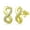 Yellow, variant on 925 Sterling Silver White CZ Stud Infinity Women Stud Earrings Color: Silver