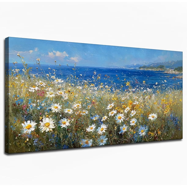 Pintura paisajística artesanal con texturas y luz dorada del sol, ideal para decorar salas de estar, dormitorios, baños y oficinas domésticas con un ambiente natural sereno.