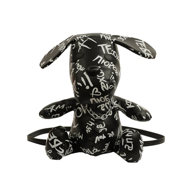 Kawaii Cartoon Doll Backpack: Cute Graffiti Puppy Novelty Bag - Women's Lovely Unique Crossbody Bag & Purse