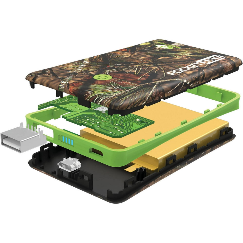 Tzumi 3963MOS Pocket Juice Slim 4,000mAh Solo Portable Charger,Mossy Oak Country
