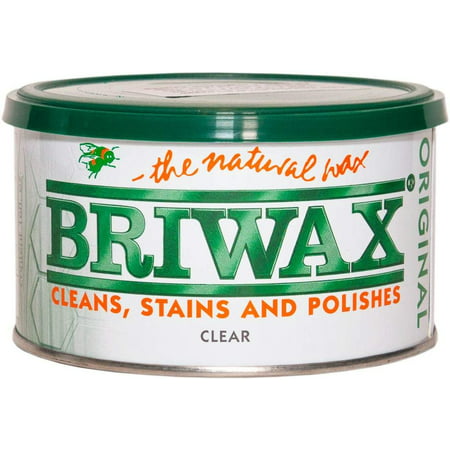 Briwax (Clear) Furniture Wax Polish, Cleans, Stains, and