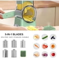 thumbnail image 4 of Rallador Rotativo 6 en 1 Acero Inoxidable con 11 Cuchillas para Queso Vegetales Cortadora Cubos Cocina Hogar, 4 of 6