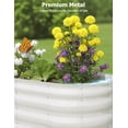 thumbnail image 3 of Adoolla Outdoor Galvanized Raised Garden Bed, Oval Elevated Planter Box for Growing Vegetables Flowers and Herbs, Pack of 2, 3 of 7