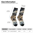 thumbnail image 2 of Xecao Wolf Family Winter Wonderland Pattern Sport Socks for Women and Men Crew Socks Sporty Calf Socks Casual Socks, 2 of 6