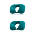 thumbnail image 1 of Cateissary Air Flight Inflable en forma de U Almohada Oficina Avión Almuerzo Descanso Cuello Soporte Flocado Cojín Accesorio para exteriores Verde oscuro flocado 2piezas, 1 of 6