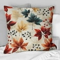 thumbnail image 2 of Designart "Vibrant Autumn Flowers in Red and Blue" Vintage Printed Throw Pillow, 2 of 5