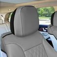 thumbnail image 5 of FH Group Deluxe Diamond Pattern Faux Leather Seat Cushions for Car Truck SUV Van - Gray Front Seats, 5 of 5