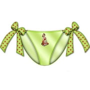 Centerfold Tied Bows Bikini Small Green