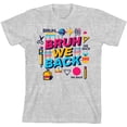thumbnail image 3 of Bruh, We Back Back To School Adult Heather Gray Crew Neck Short Sleeve Tee-XL, 3 of 4