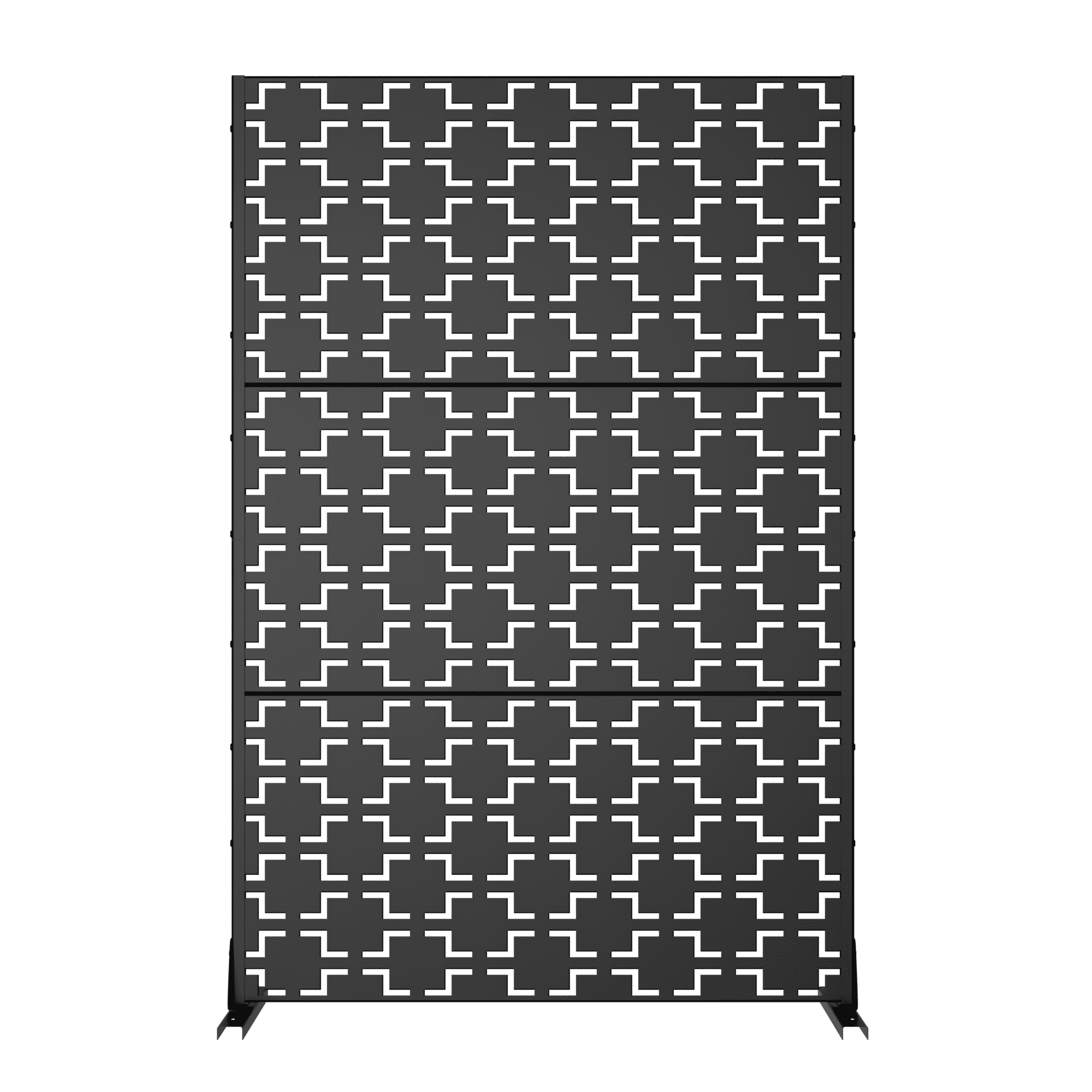MAYEERTY 72" × 47" Privacy Screen Fence, Heavy Duty Fence Privacy Screen Outdoor, Black