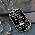thumbnail image 2 of I used to be his angel, now he's mine - Dad Memorial Necklace, Custom Sympathy Gift, Dad Decklace, Loss of Dad Jewelry - Graphic Military Dog Tag Necklace (Optional Personalized Engraving), 2 of 5