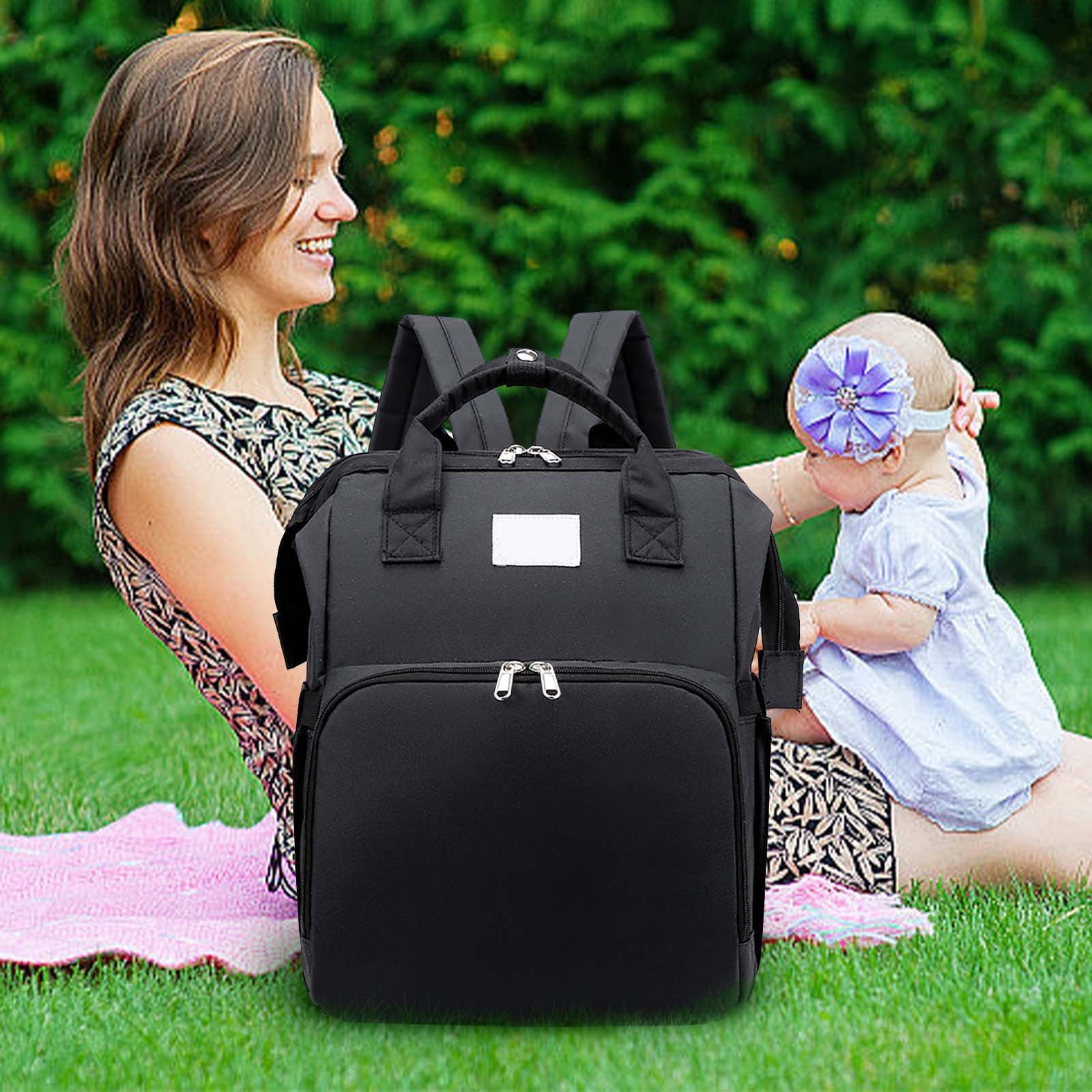 Baby Diaper Bag Backpack,Diaper Bag Backpack with Changing Station,Large Baby Diaper Bag,Multifunctional Travel Diaper Waterproof Backpack for Baby,With Portable Diaper Pad