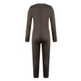 thumbnail image 4 of UoCefik Ribbed Long Sleeve Zip Front Bodycon Y2k Thumbhole Casual Full Bodysuit Coffee L, 4 of 5